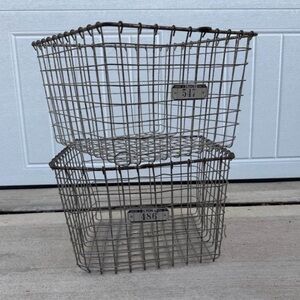 Vintage MCM Wire Storage Baskets